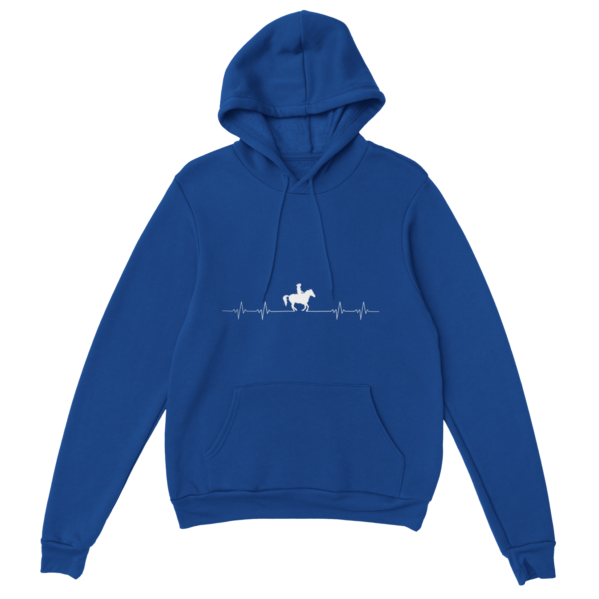 Hand Drawn Horse || Unisex Hoodie - Design: " HEARTBEAT "; Static Design; Personalizable Text