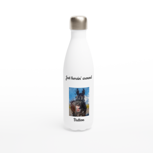Hand Drawn Horse || 17oz Stainless Steel Water Bottle - Oil Painting - Personalized; Personalized with your horse