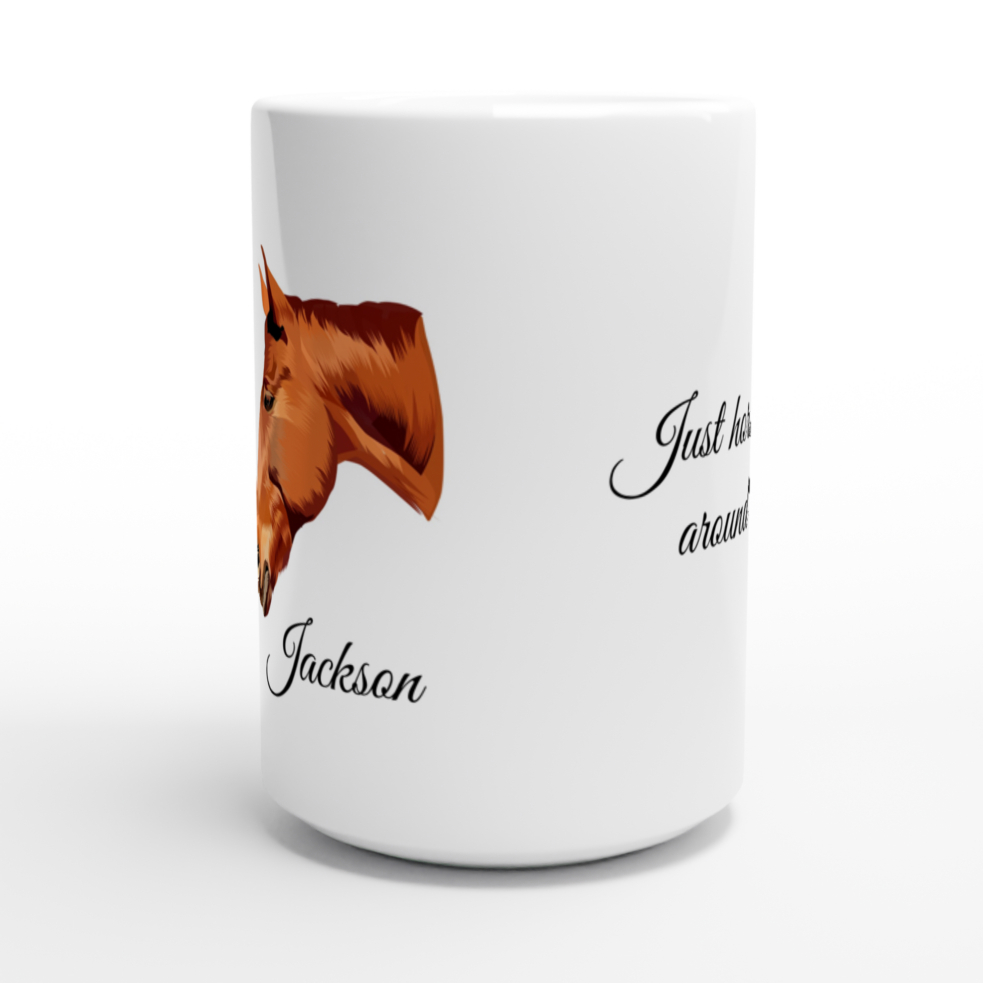 Hand Drawn Horse || 15oz Ceramic Mug - TruPaint - Personalized; Hand drawn & personalized with your horse