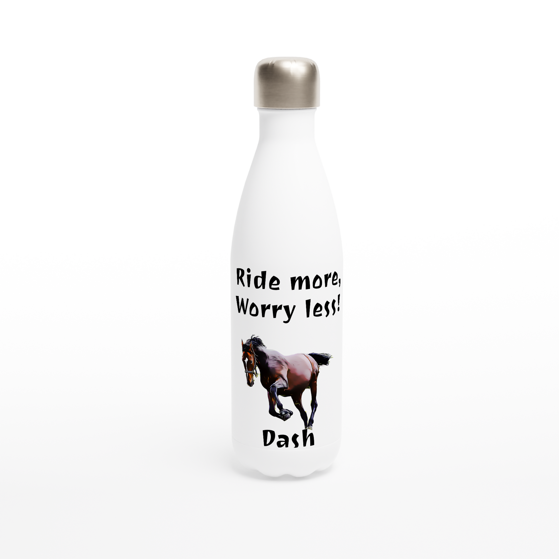 Hand Drawn Horse || 17oz Stainless Steel Water Bottle - Comic - Personalized; Personalized with your horse
