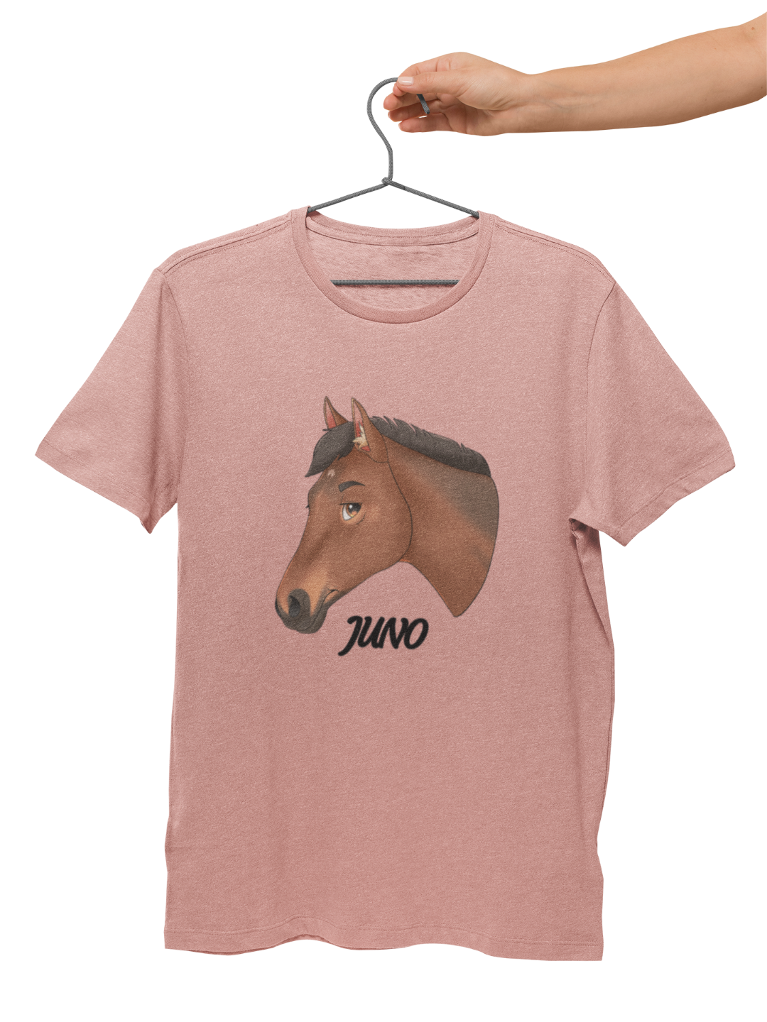 Hand Drawn & Personalized Womens Horse T-shirt - Fairytale Cartoon