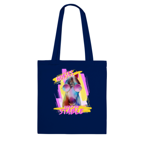 Hand Drawn Horse || Tote Bag - Design: "Keep me Stable"; Static Design; Personalizable Text