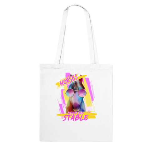 Hand Drawn Horse - Tote Bag - Design: "Keep me Stable"