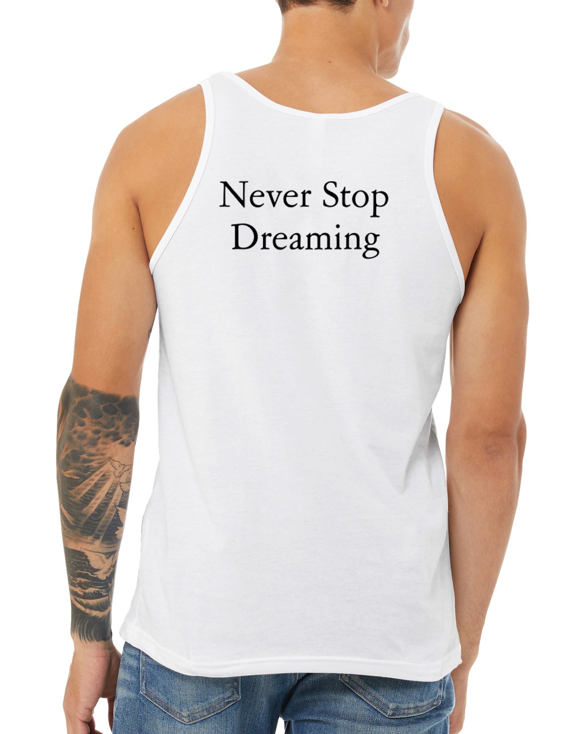 Hand Drawn Horse || Unisex Tank Top- Design "Get over it"; Static Design; Personalizable Back Text