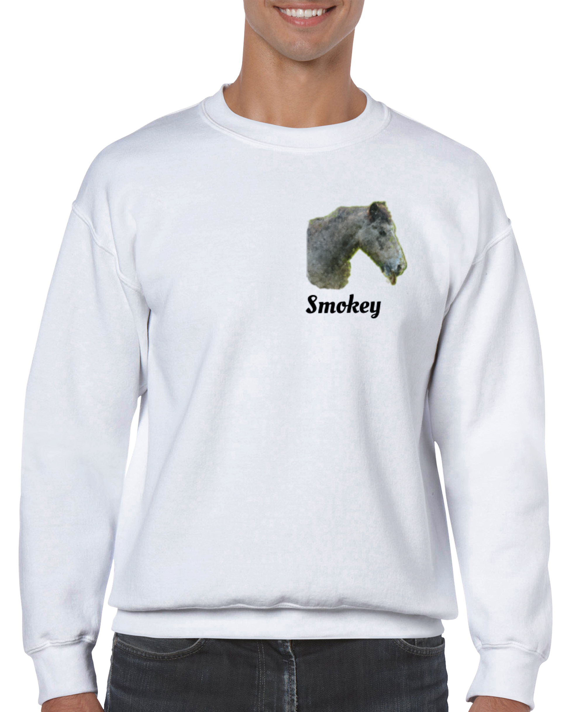 Hand Drawn Horse || Unisex Crewneck Sweatshirt - Oil Painting - Personalized; Personalized with your horse