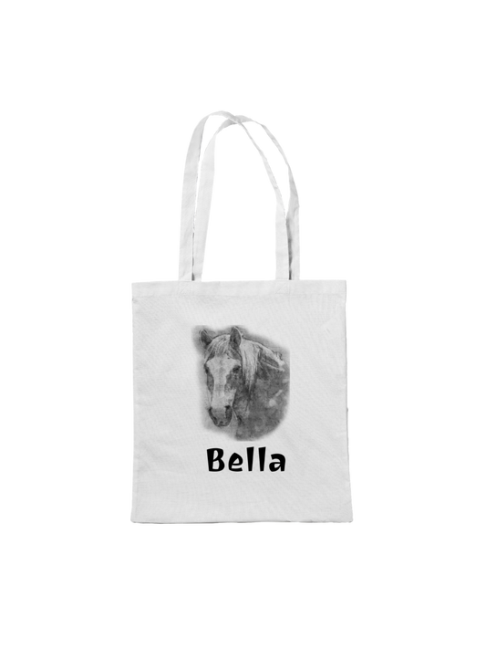 Hand Drawn Horse - Tote Bag - Pencil Drawing - Personalized