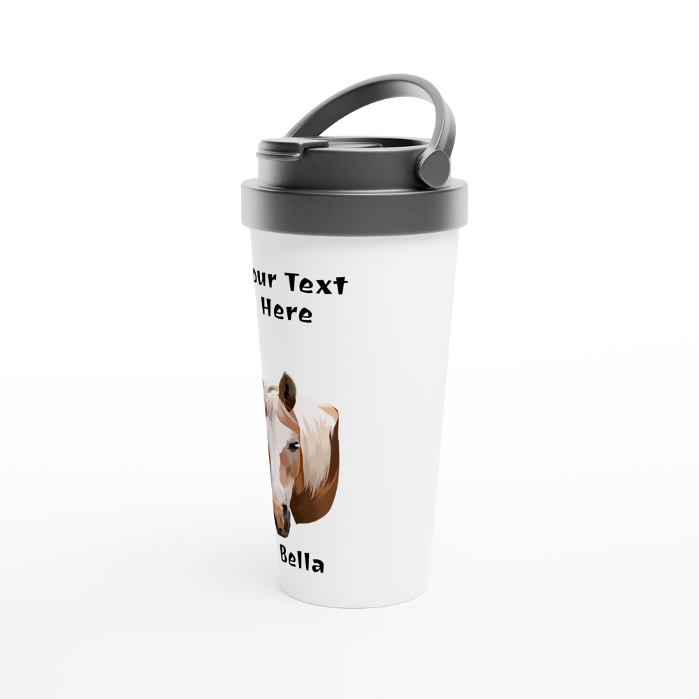 Hand Drawn Horse || 15oz Stainless Steel Travel Mug - TruPaint - Personalized; Hand drawn & personalized with your horse