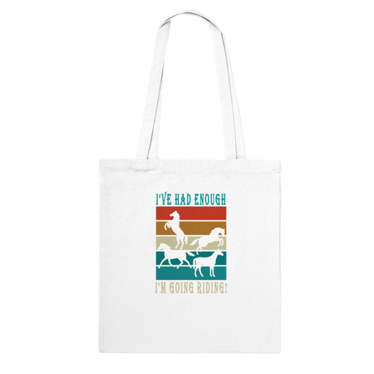 Hand Drawn Horse - Tote Bag - Design: "Going Riding"