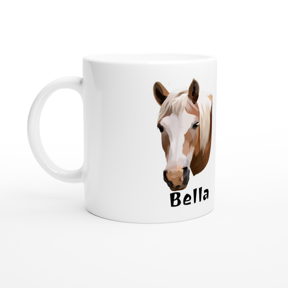 Hand Drawn Horse - 11oz Ceramic Mug - TruPaint - Personalized
