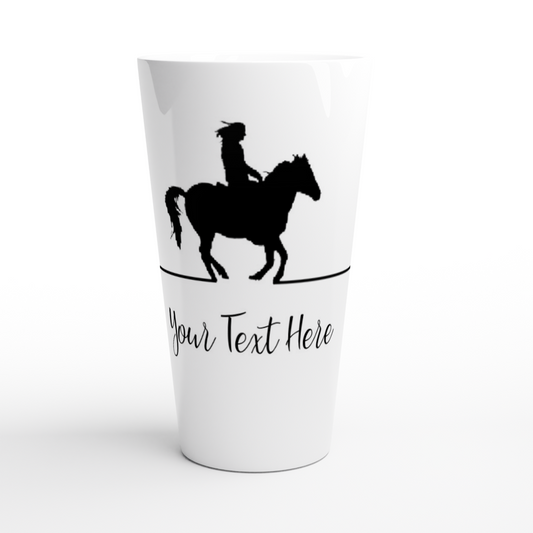 Hand Drawn Horse - Latte 17oz Ceramic Mug - Design: "Heartbeat"