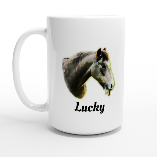 Hand Drawn Horse - 15oz Ceramic Mug Comic - Personalized