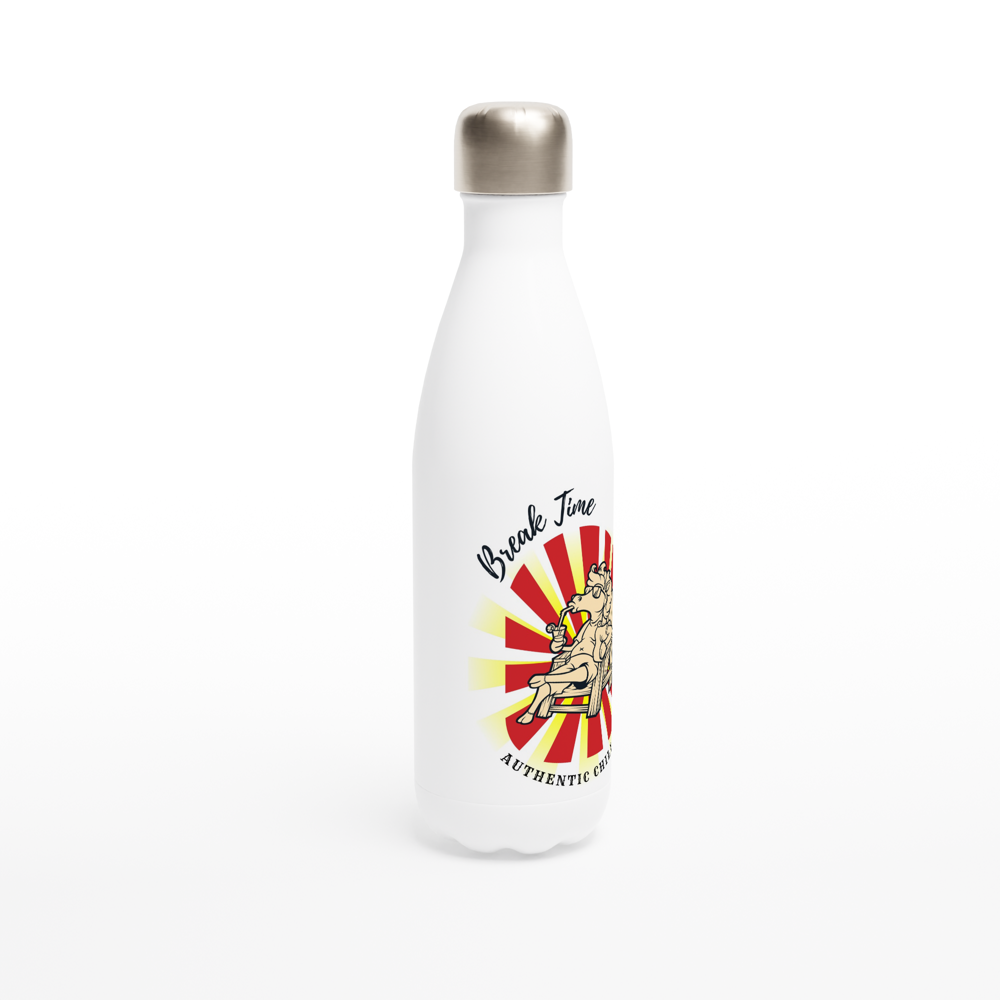 Hand Drawn Horse || 17oz Stainless Steel Water Bottle - Design: "Break Time"; Static Design; Personalizable Text