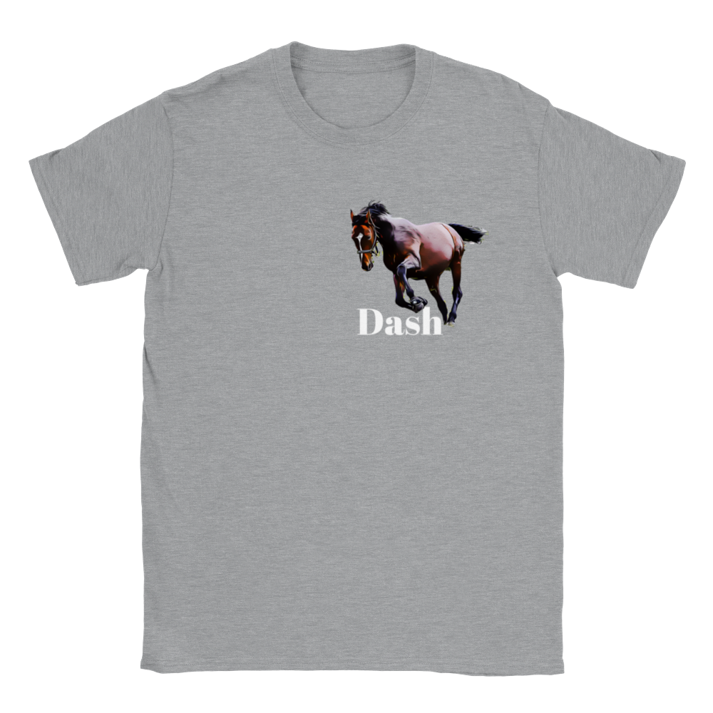 Hand Drawn Horse || Unisex Crewneck T-shirt - Comic - Personalized; Personalized with your horse