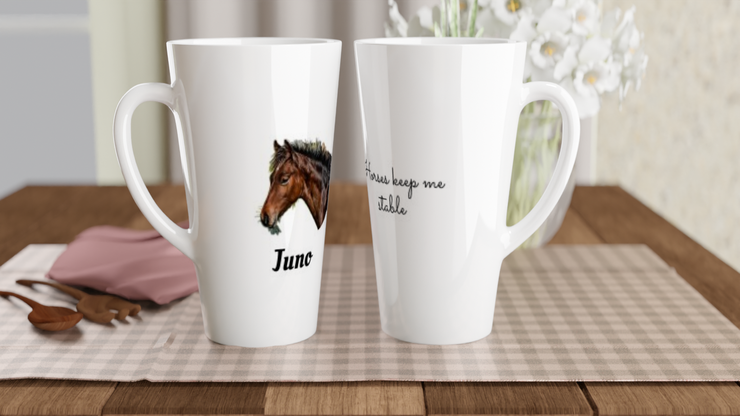 Hand Drawn Horse || 17oz Ceramic Mug - Comic - Personalized; Personalized with your horse