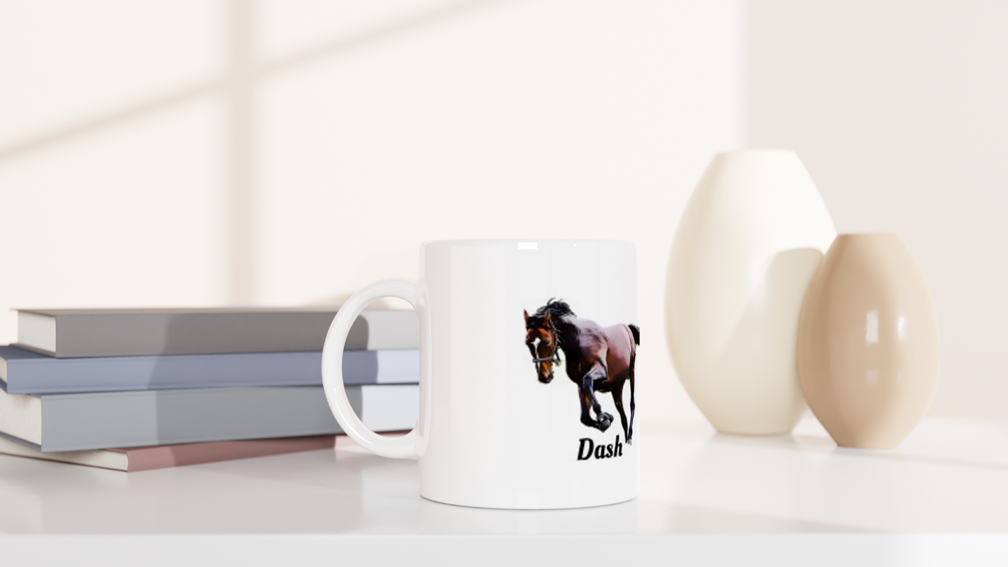 Hand Drawn Horse || 11oz Ceramic Mug - Comic - Personalized; Personalized with your horse